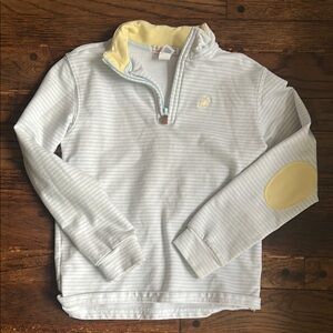 The Beaufort Bonnet Company Blue and Yellow Cropped Sweatshirt